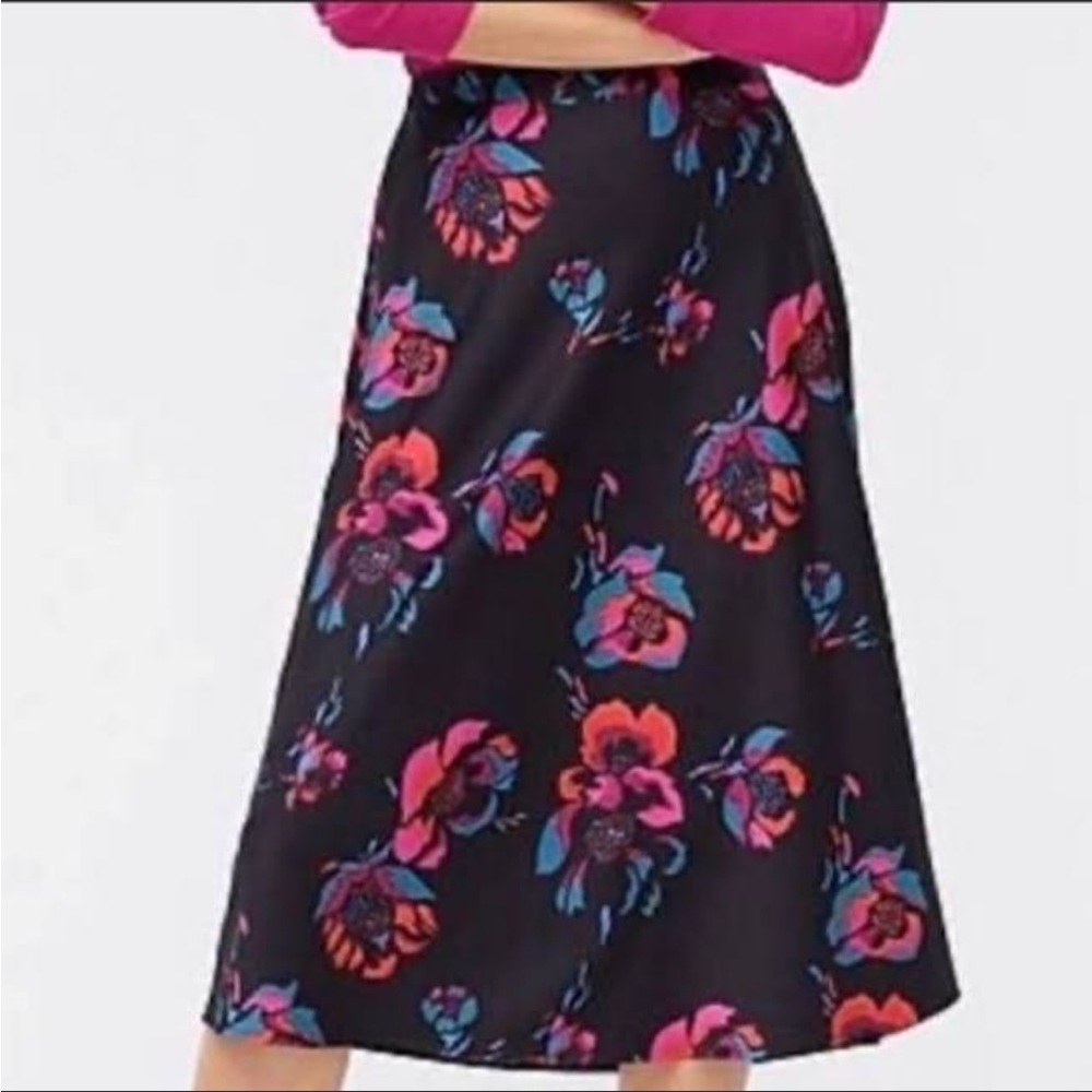 NWT J Crew floral midi skirt